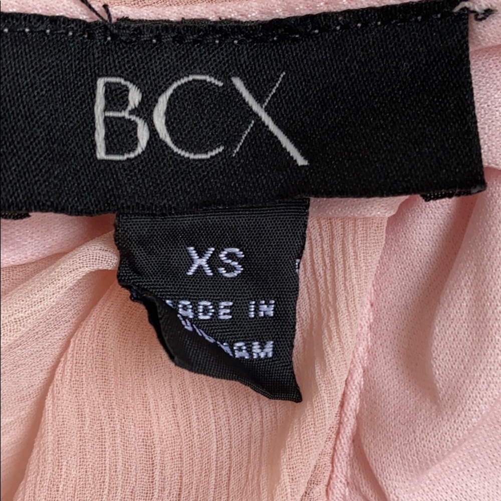 BCX Women’s Pink Side Ruffle Top - Picture 7 of 8
